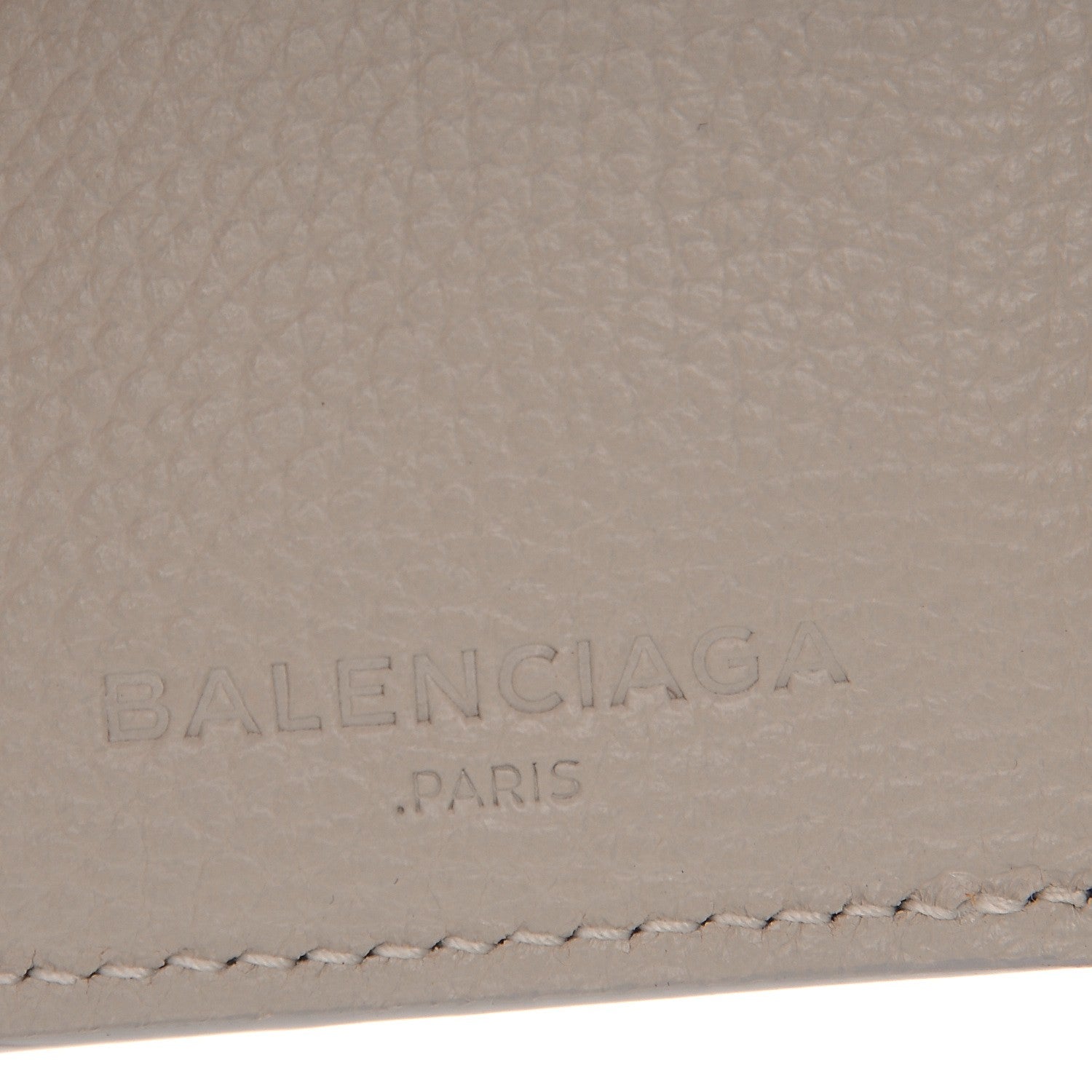 Balenciaga Grained Calfskin Agneau Arena Classic Gold Hardware Mini Wallet Beige 8 of 9