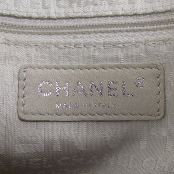 Chanel Leather Contrast Stitch Drawstring Tote 9 of 13