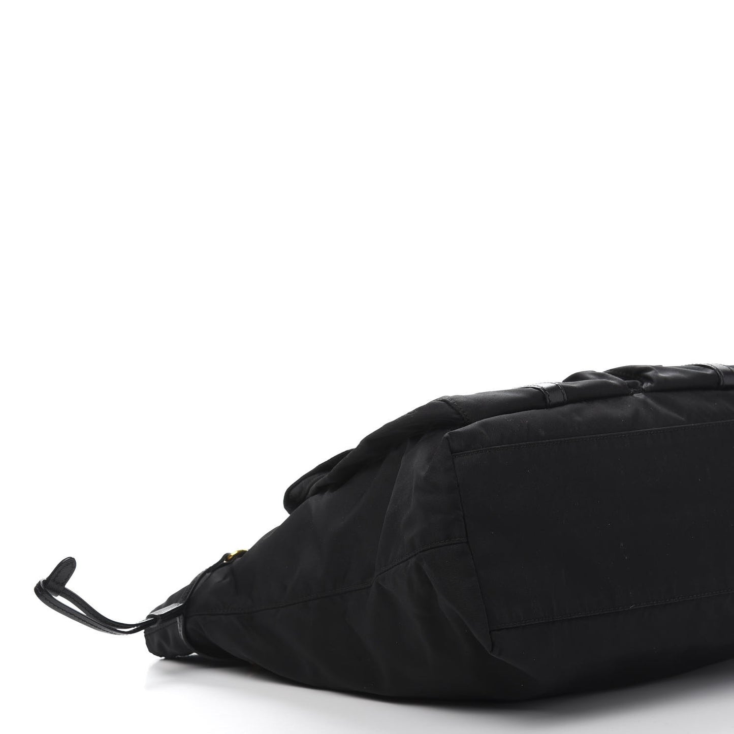 Nylon Saffiano Front Pocket Tote Black