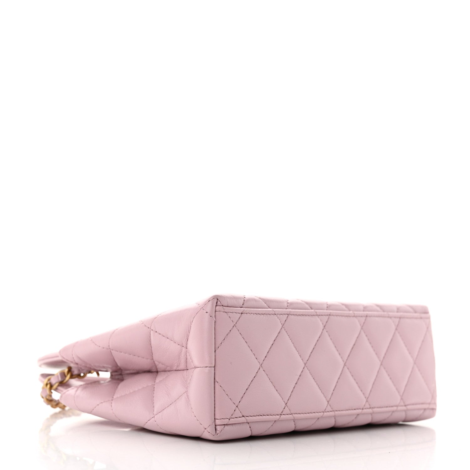 Chanel Shiny Aged Calfskin Quilted Nano Kelly Shopper Pink 3 of 10