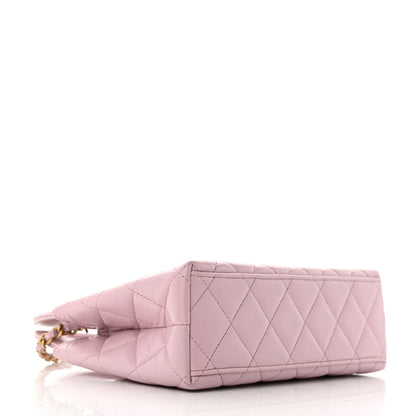 Chanel Shiny Aged Calfskin Quilted Nano Kelly Shopper Pink 2 of 11