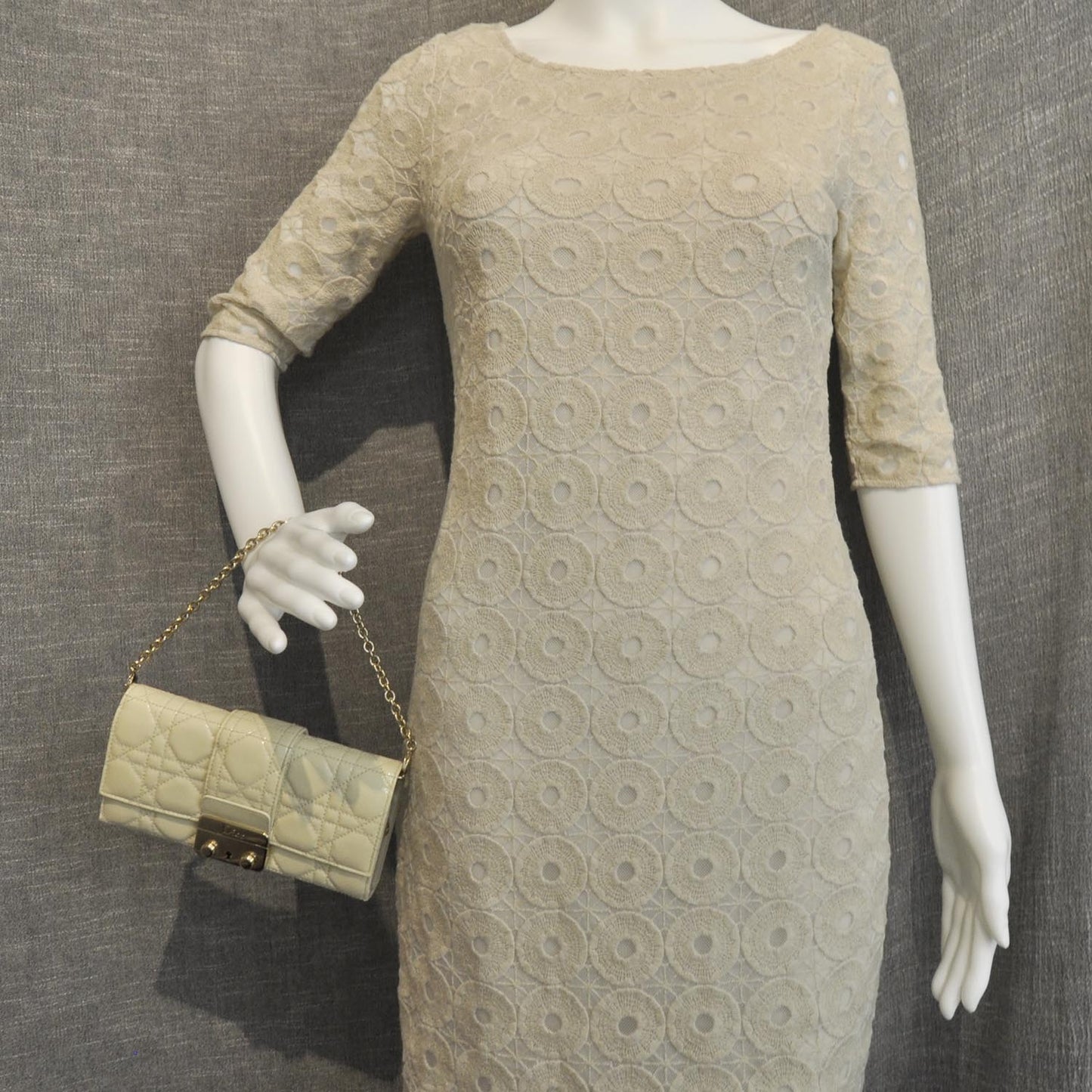 Patent Cannage Shoulder Bag