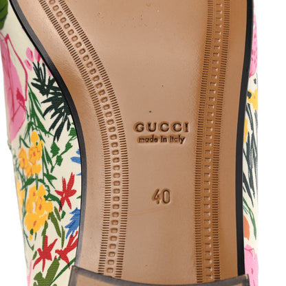 Gucci X KEN SCOTT Canvas Infinity Giardino d Apri Womens Jordaan Loafers 40 Ivory Pink Mystic White 11 of 16