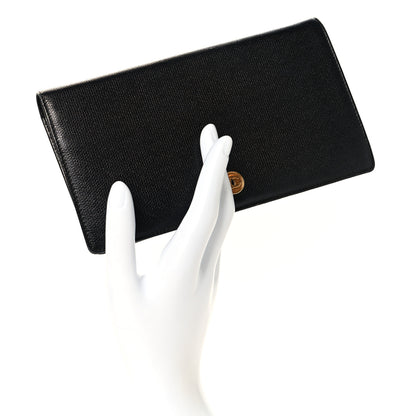Chanel Grained Calfskin CC Button Yen Wallet Black 2 of 9