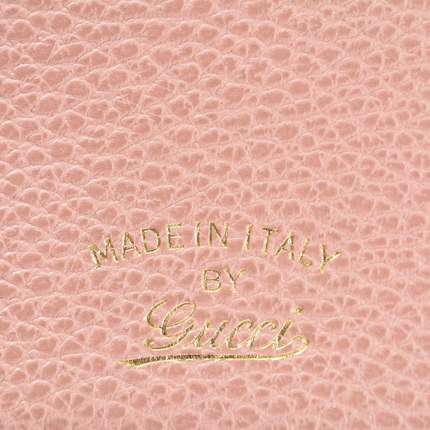 Dollar Calfskin Mini Swing Wallet Bag Soft Pink