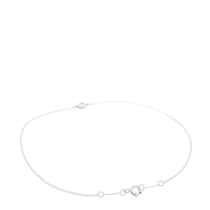 Tiffany Sterling Silver Aquamarine Elsa Peretti Color By The Yard Bracelet 2 of 6