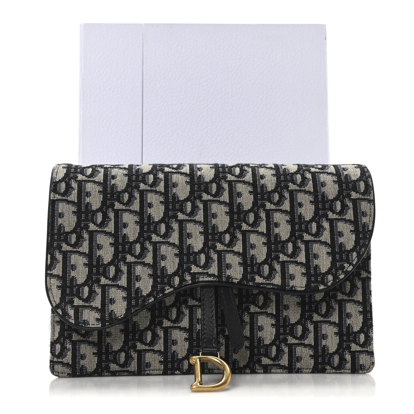 Oblique Saddle Chain Pouch Blue