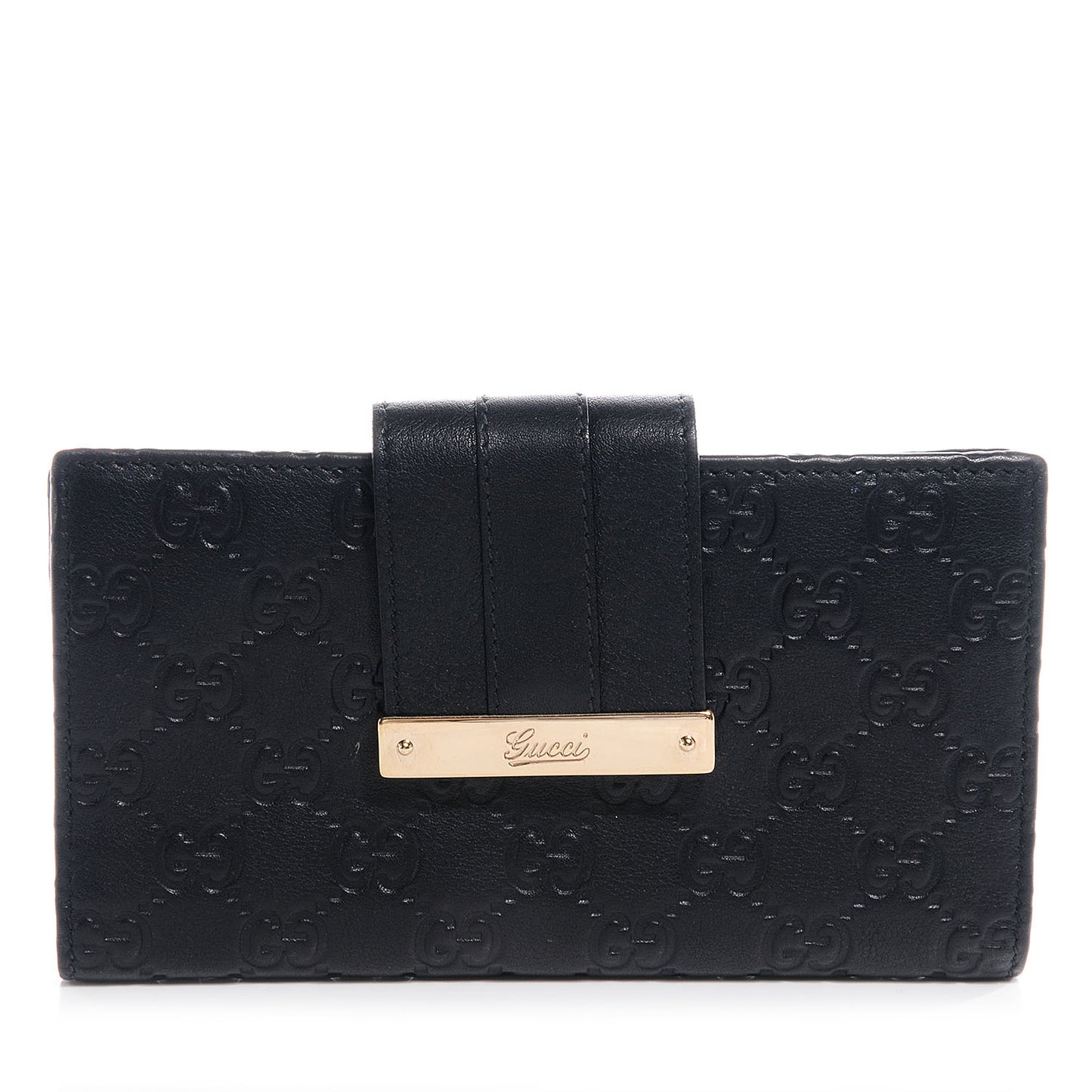 Guccissima Ladies Web Long Wallet Black