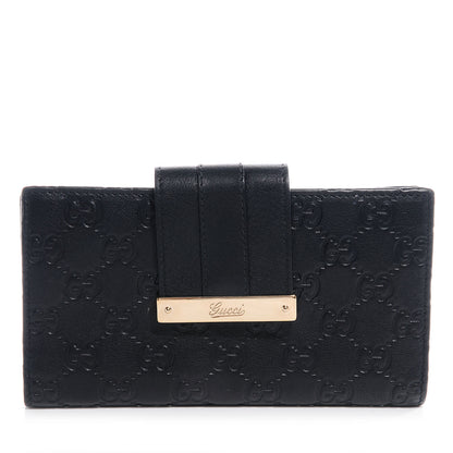 Gucci Guccissima Ladies Web Long Wallet Black 1 of 6