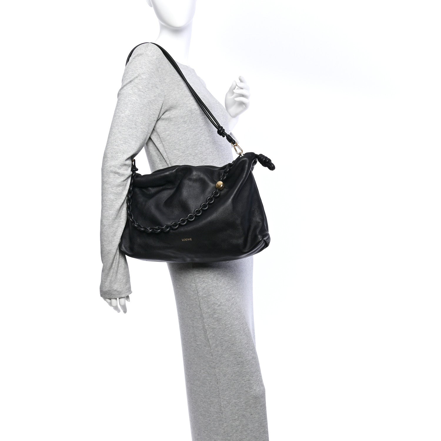 Loewe Mellow Nappa Large Donut Chain Flamenco Black 2 of 11
