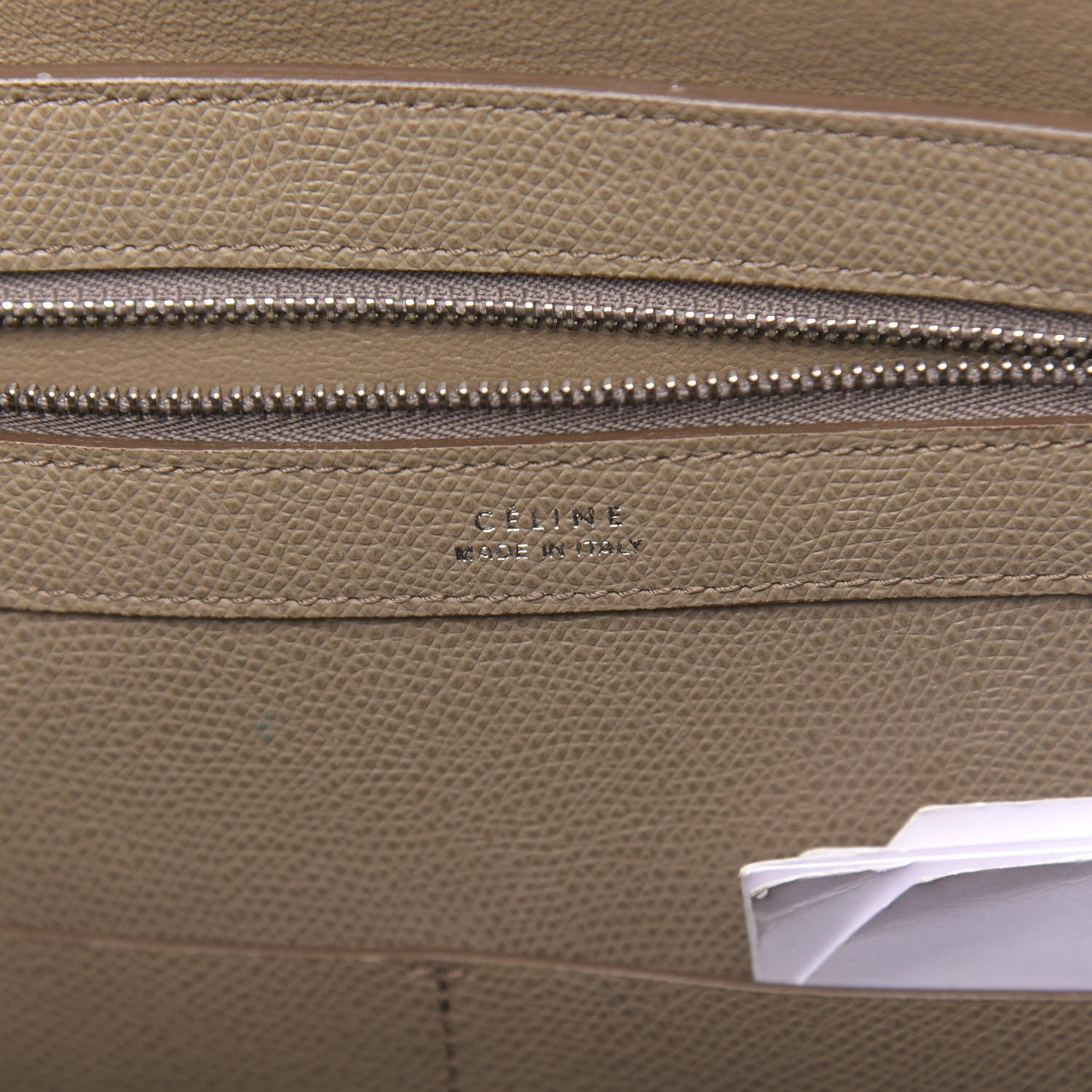 Celine Grained Calfskin Medium Horizontal Cabas Phantom Taupe 5 of 15