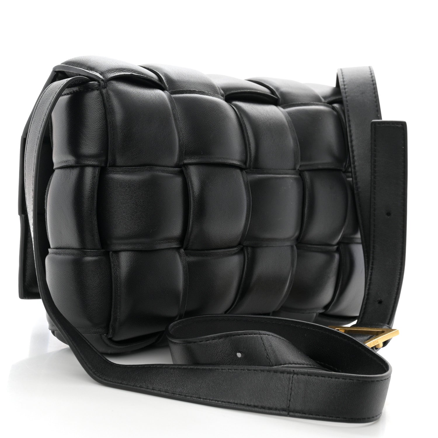 Bottega Veneta Nappa Maxi Intreccio Padded Cassette Crossbody Bag Black 3 of 10