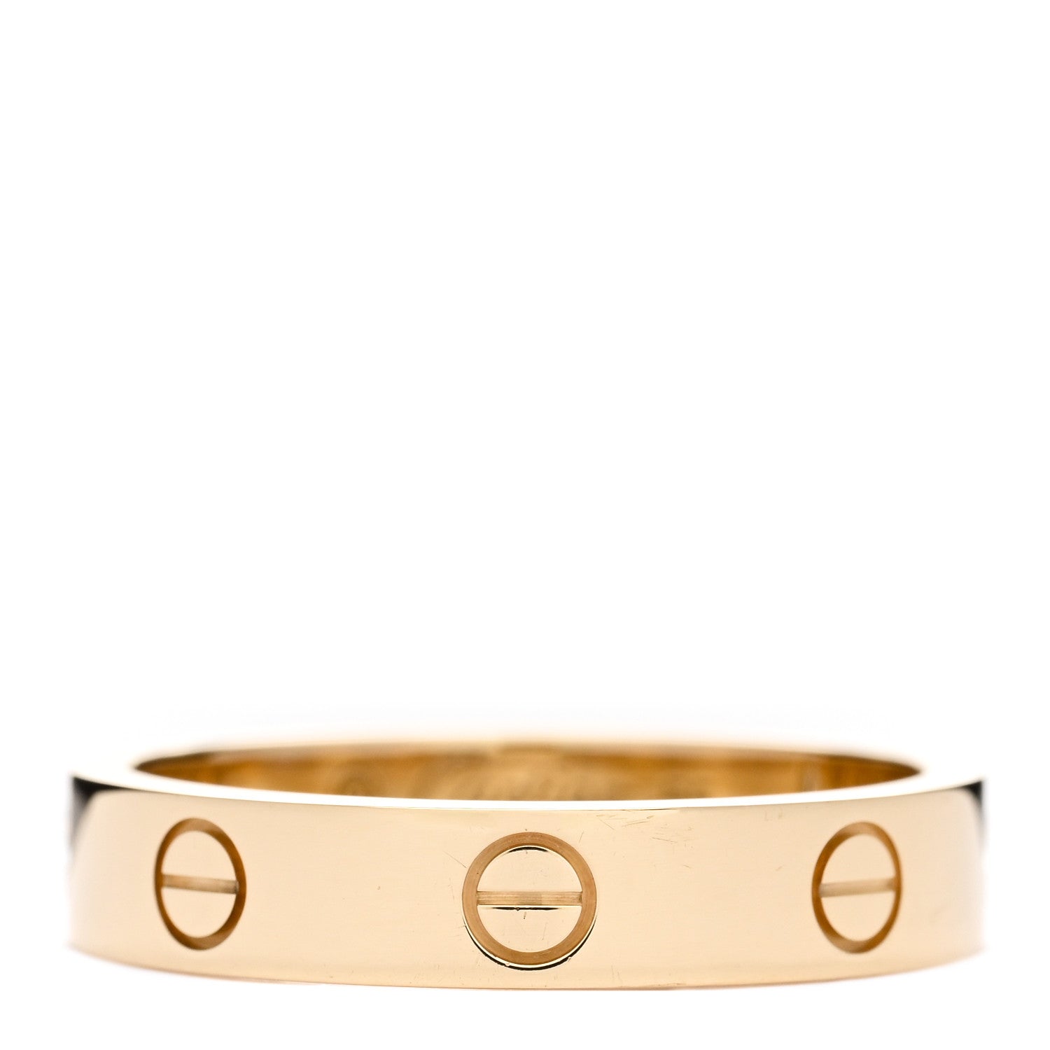 Cartier 18K Yellow Gold Diamond 4mm LOVE Wedding Band Ring 55 7.25 3 of 5