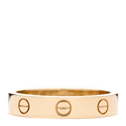 Cartier 18K Yellow Gold Diamond 4mm LOVE Wedding Band Ring 55 7.25 3 of 5