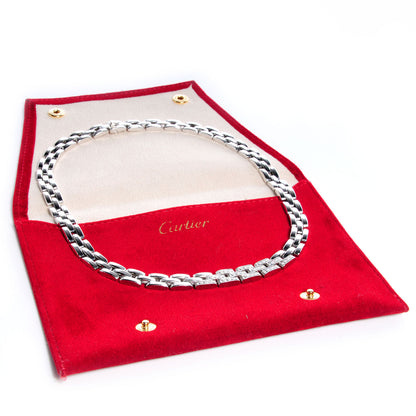 Cartier 18k White Gold Diamond Panthere Maillon Necklace 5 of 5