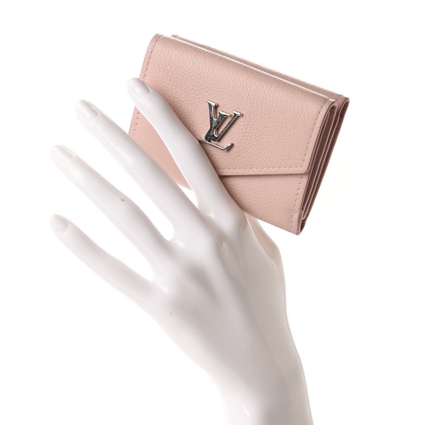 Calfskin Lockmini Wallet Rose Ballerine