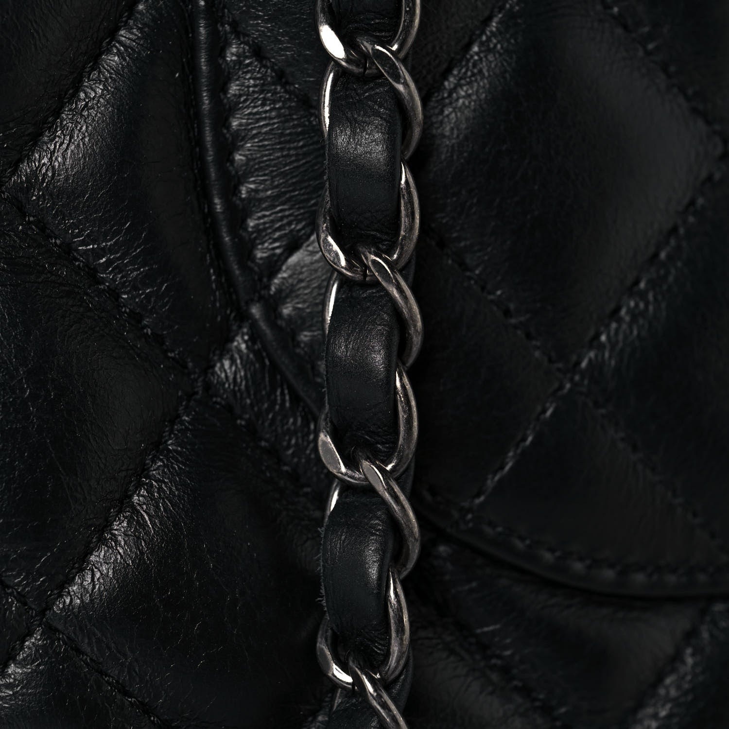 Chanel Calfskin Quilted Small Easy Shopping Tote Black 16 of 18