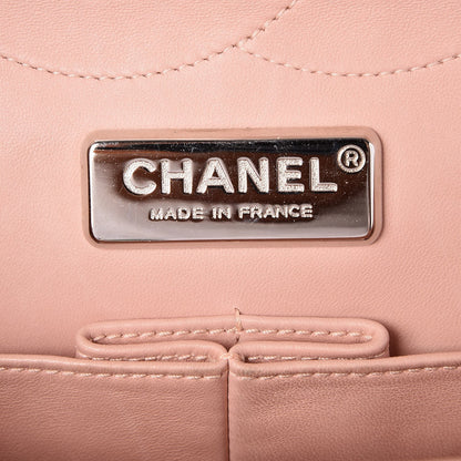 Chanel Matte Python Jumbo Double Flap Pink 7 of 8