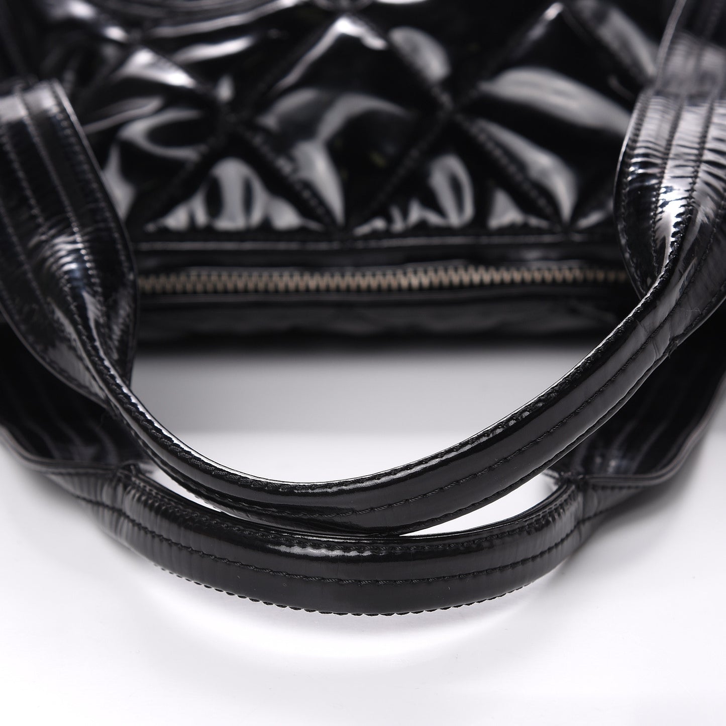 Vinyl Quilted CC Large Tote Black