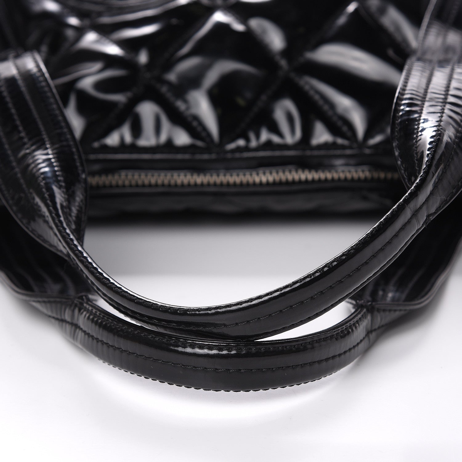 Chanel Vinyl Quilted CC Large Tote Black 11 of 13
