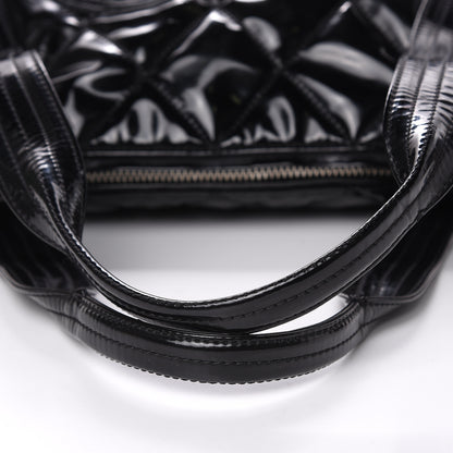 Chanel Vinyl Quilted CC Large Tote Black 11 of 13