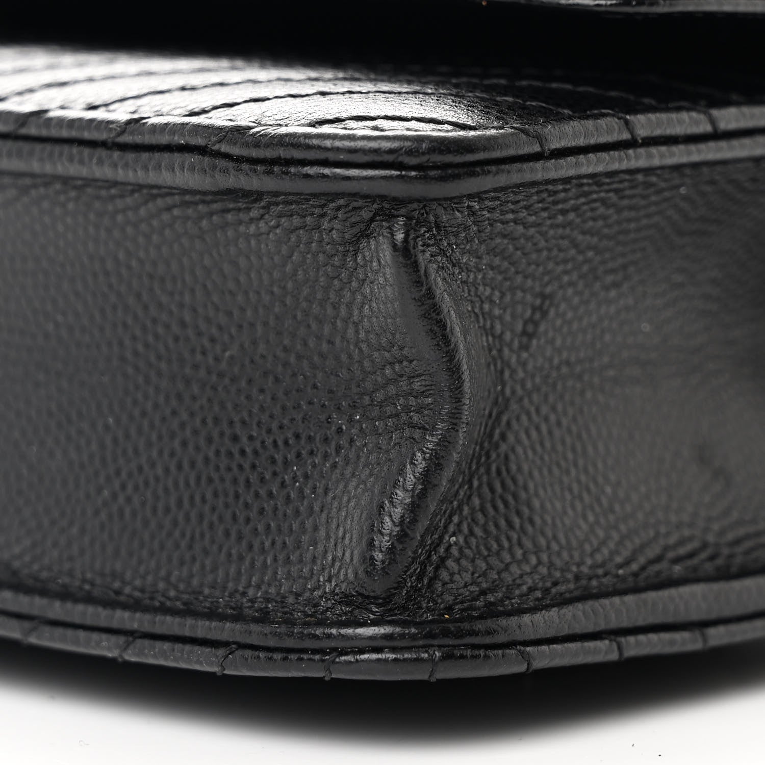 Chanel Caviar Chevron Quilted Wallet On Chain WOC Black 11 of 12