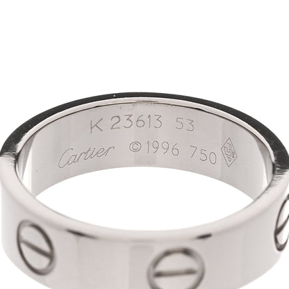 Cartier 18K White Gold 5.5mm LOVE Ring 53 6.5 4 of 4