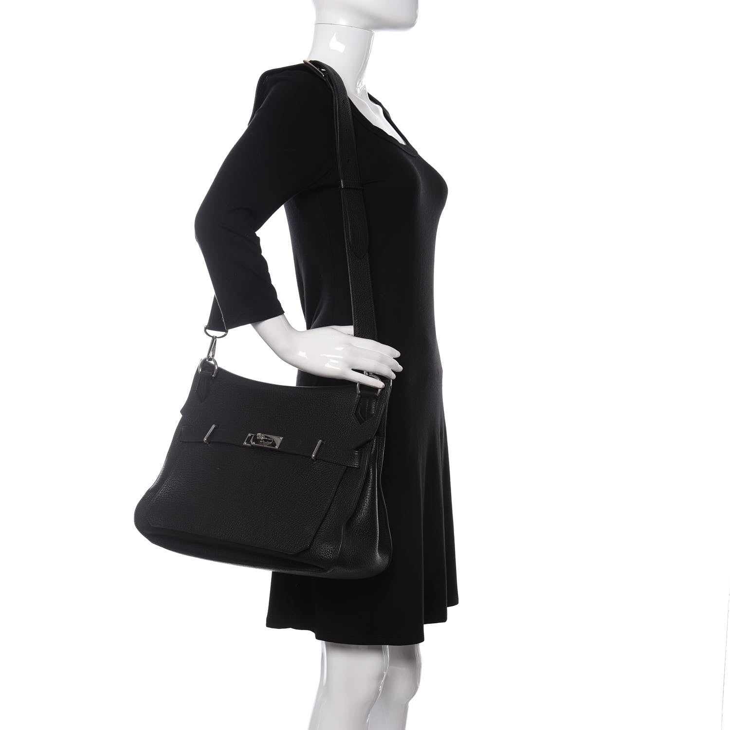 Hermes Taurillon Clemence Jypsiere 37 Black 2 of 12