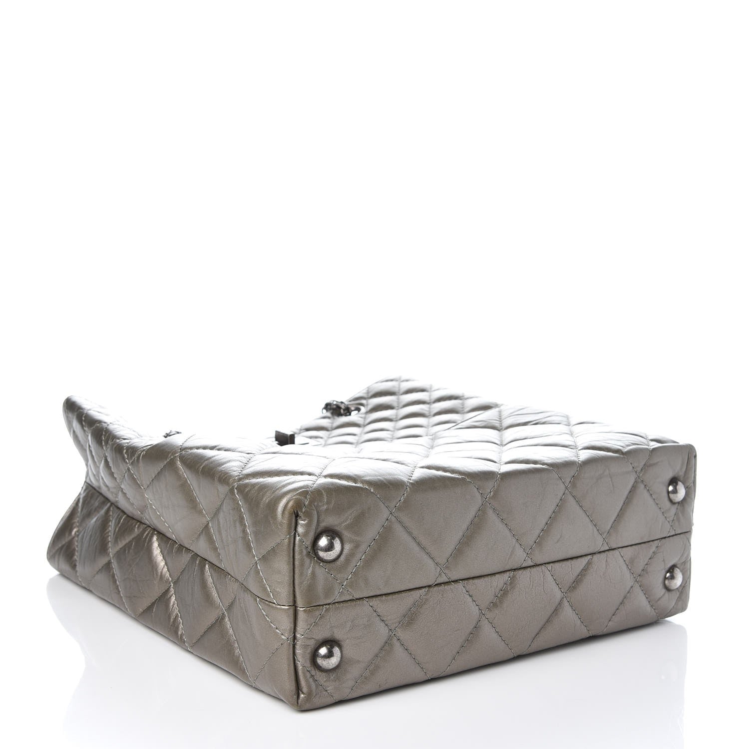 Chanel Aged Calfskin Quilted Reissue 2.55 Tote Light Gold 4 of 8
