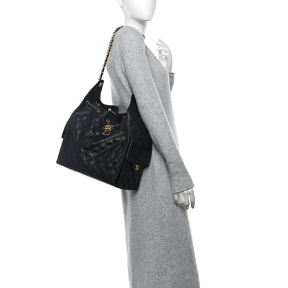 Chanel Caviar Quilted Medium Chanel 25 Handbag Black 2 of 12