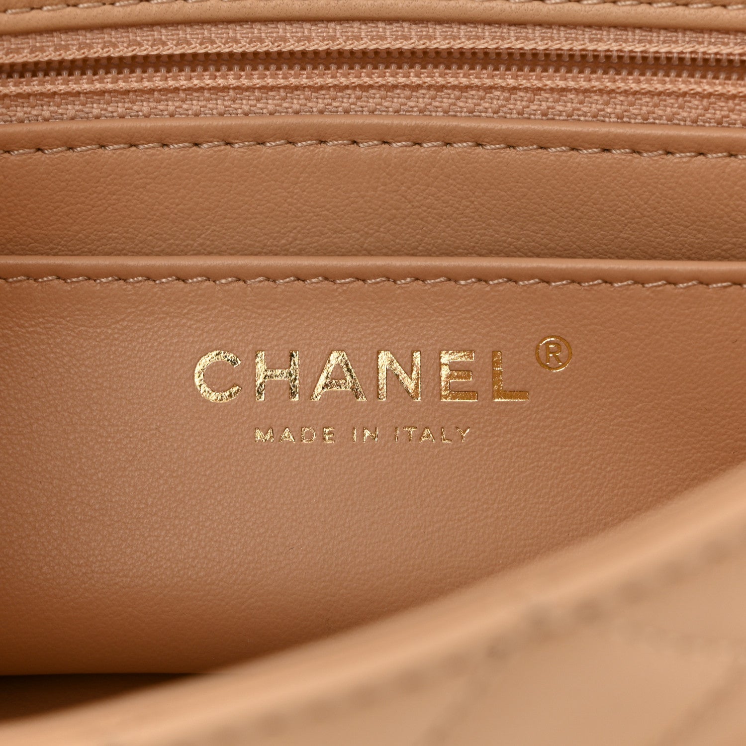 Chanel Lambskin Quilted Mini Rectangular Pearl Crush Flap Beige 5 of 10