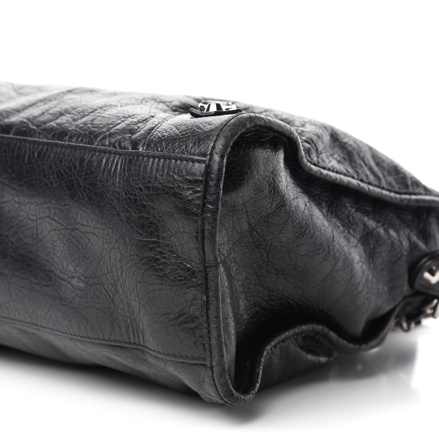 Agneau Classic Silver Hardware City Black