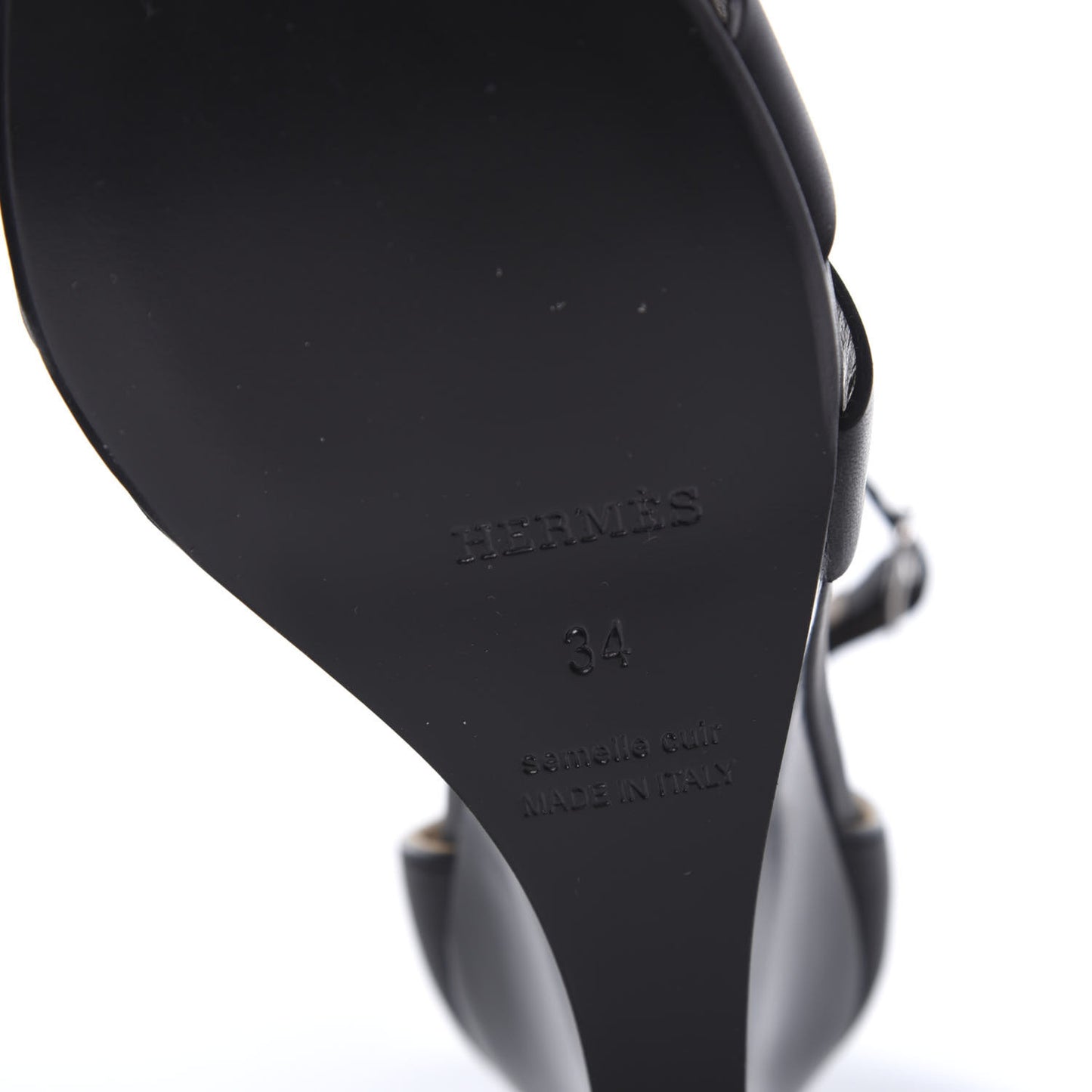 Calfskin Legend Wedge Sandals 34 Black