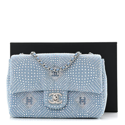Chanel Denim Strass Evening Flap Bag Blue 11 of 11