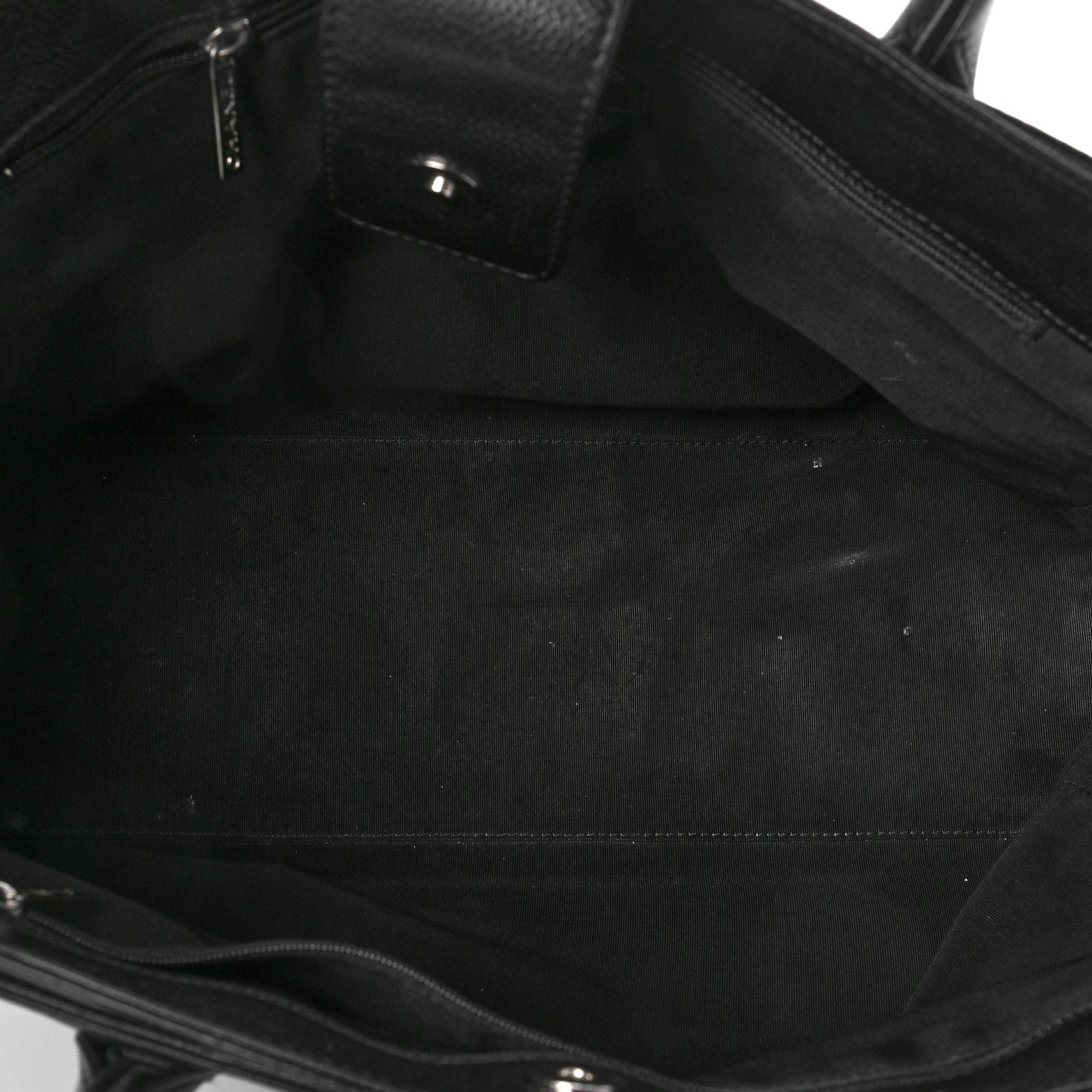 Calfskin Cerf Executive Shopper Tote Black