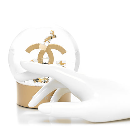 Chanel Glass CC Shopping Bag Snow Globe Gold 2 of 8