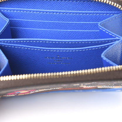 Louis Vuitton Damier Ebene 2019 Christmas Animation Zippy Coin Purse Blue 5 of 6