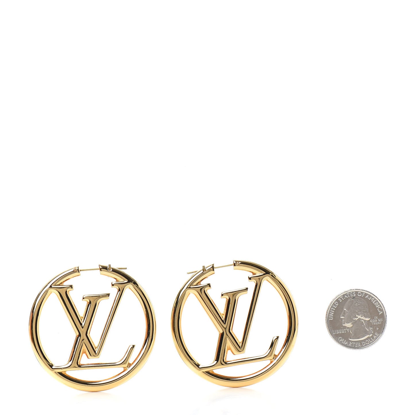 Metal Louise Hoop Earrings Gold