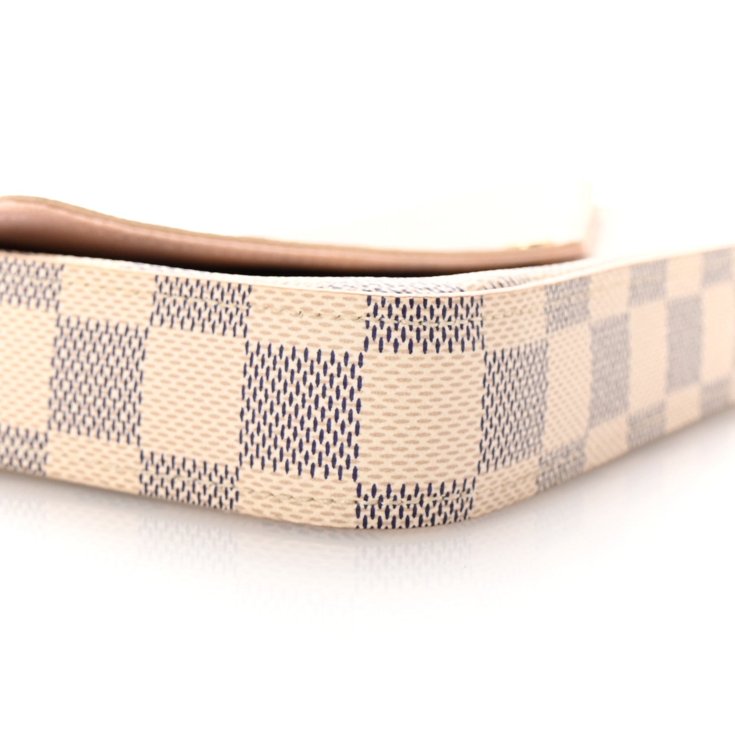 Louis Vuitton Damier Azur Pochette Felicie Chain Wallet Rose Ballerine 9 of 10