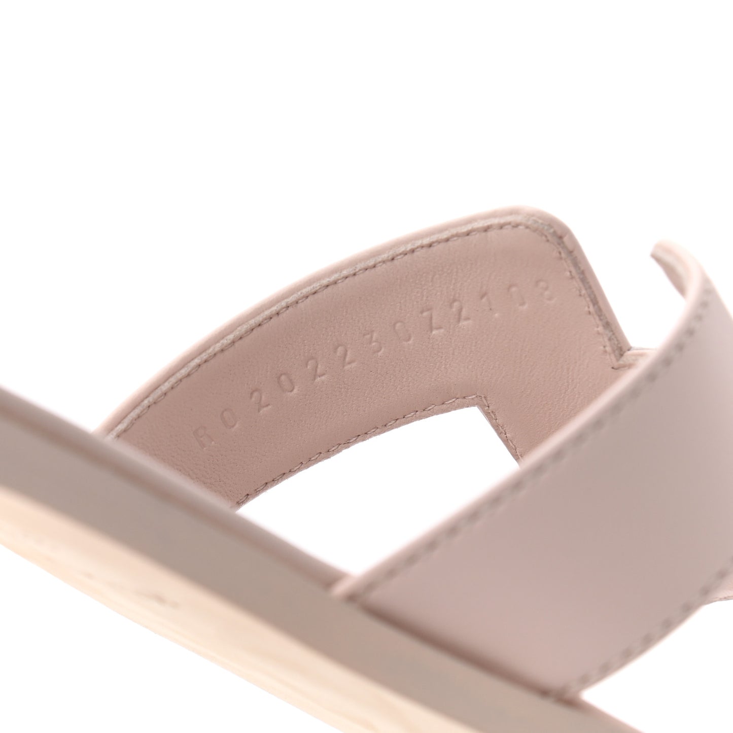 Box Calfskin Oran Sandals 37.5 Rose Pale