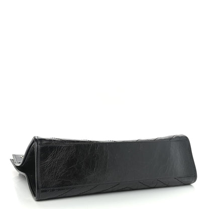Saint Laurent Crinkled Calfskin Matelasse Monogram Niki Shoulder Bag Black 4 of 9