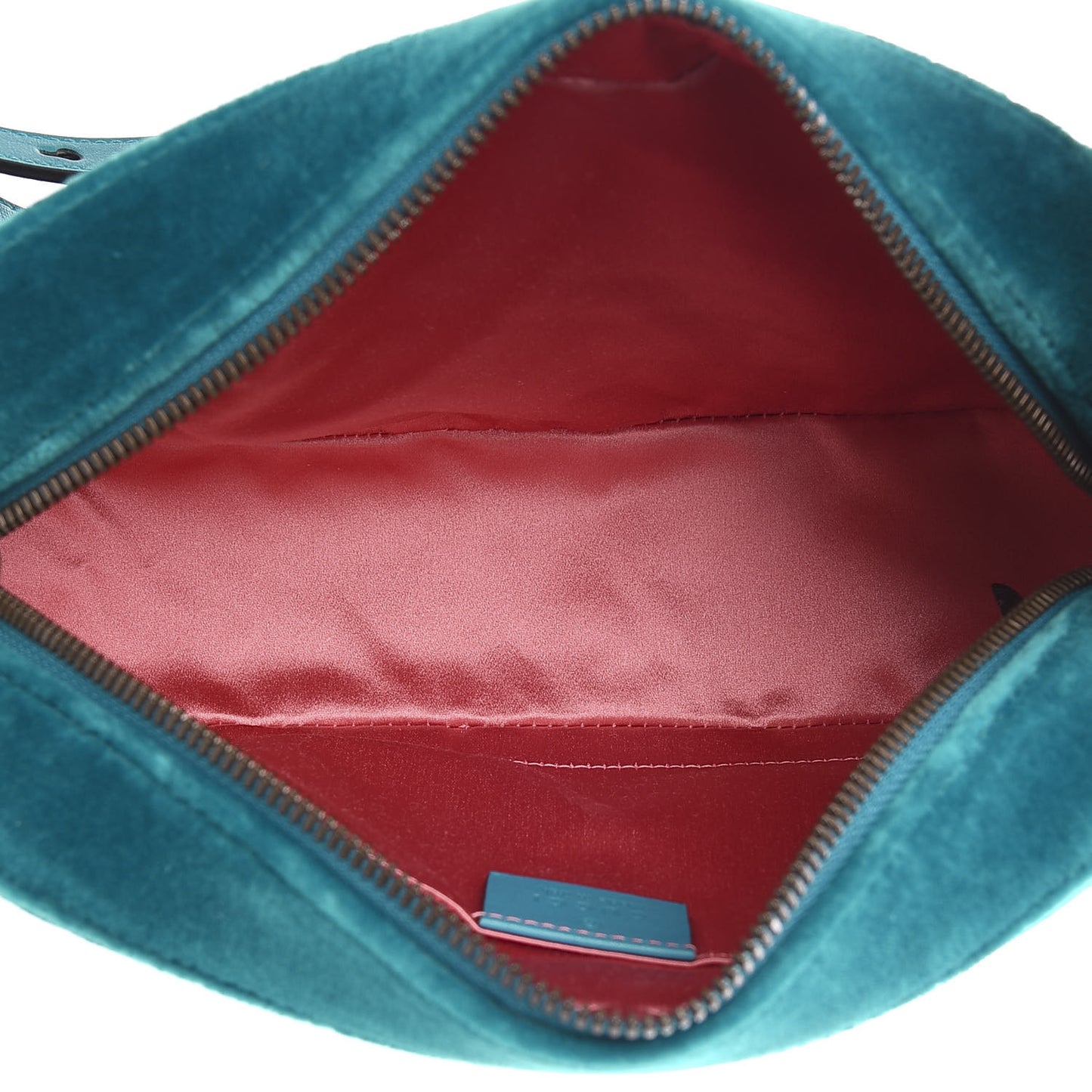 Velvet Matelasse Small GG Marmont Chain Shoulder Bag Pavone Cyan