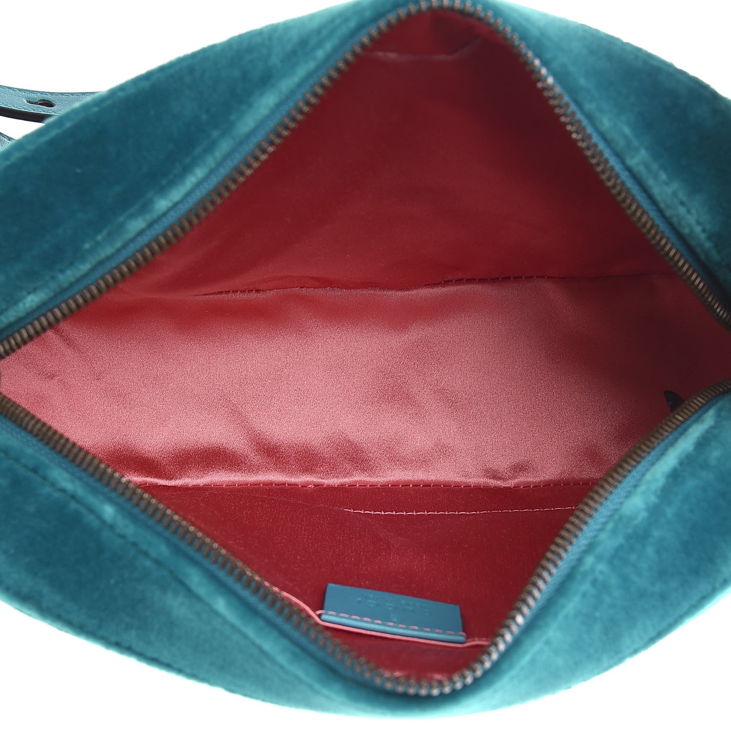 Gucci Velvet Matelasse Small GG Marmont Chain Shoulder Bag Pavone Cyan 4 of 10