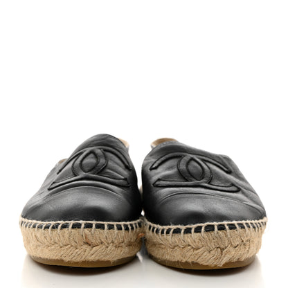 Chanel Lambskin CC Espadrilles 35 Black 2 of 9