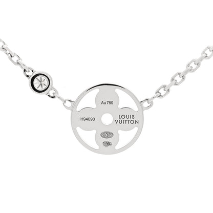 Louis Vuitton 18K White Gold Diamond Blossom BB Pendant Necklace 4 of 5