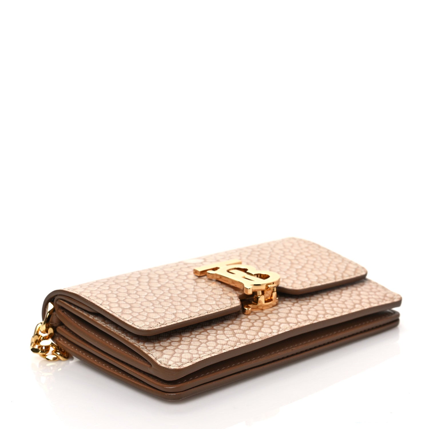 Burberry Calfskin Stingray Print Small TB Chain Bag Light Sand 3 of 6