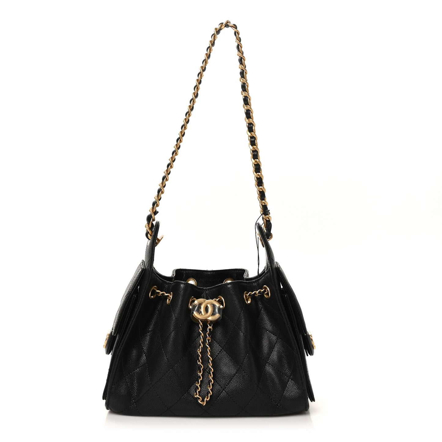 Caviar Quilted Mini Chanel 25 Handbag Black