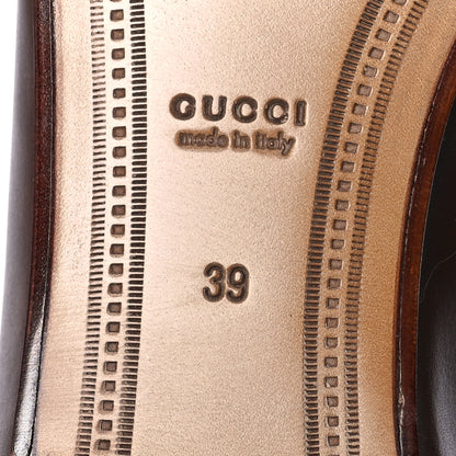 Gucci Calfskin Womens Jordaan Loafers 39 Fondente Brown 8 of 16