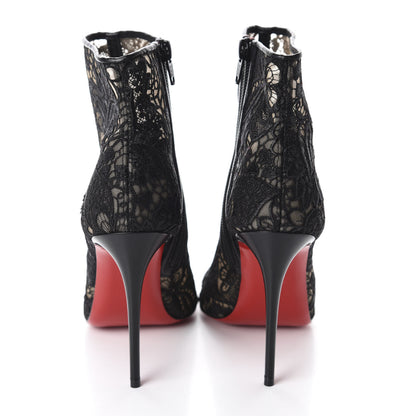 Christian Louboutin Mesh Guipure Wax Lace Kid Miss Tennis 100 Ankle Boots 36.5 Black 5 of 9