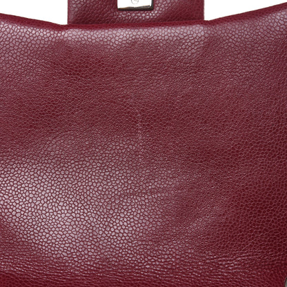 Chanel Caviar Quilted Jumbo Single Flap Dark Red 13 of 15